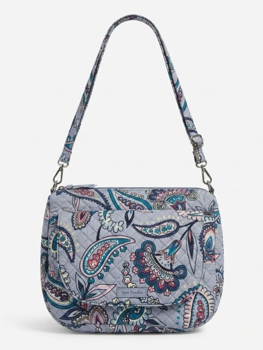 Vera Bradley Quilted Paisley Crossbody Bag and Wallet - Blue Paisley